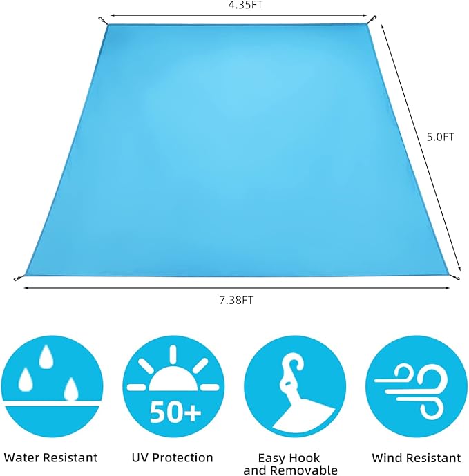Sunwall for Pop Up Canopy Instant Shade Tent 8.2' X 8.2', Detachable Flap Sun Shade Side Wall Accessory to Block Sun, Wind, and Rain, 1 Pack Sidewall Only