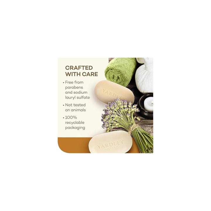 Yardley Oatmeal and Almond Bar Soap, Oatmeal & Almond, 4 Ounce (Pack of 4)