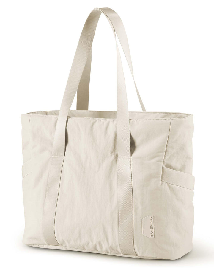 BAGSMART Tote Bag for Women with Zipper, Gym Tote with Compartments, Laptop Work Tote Nurse Dance Yoga Bag for Sport, Travel