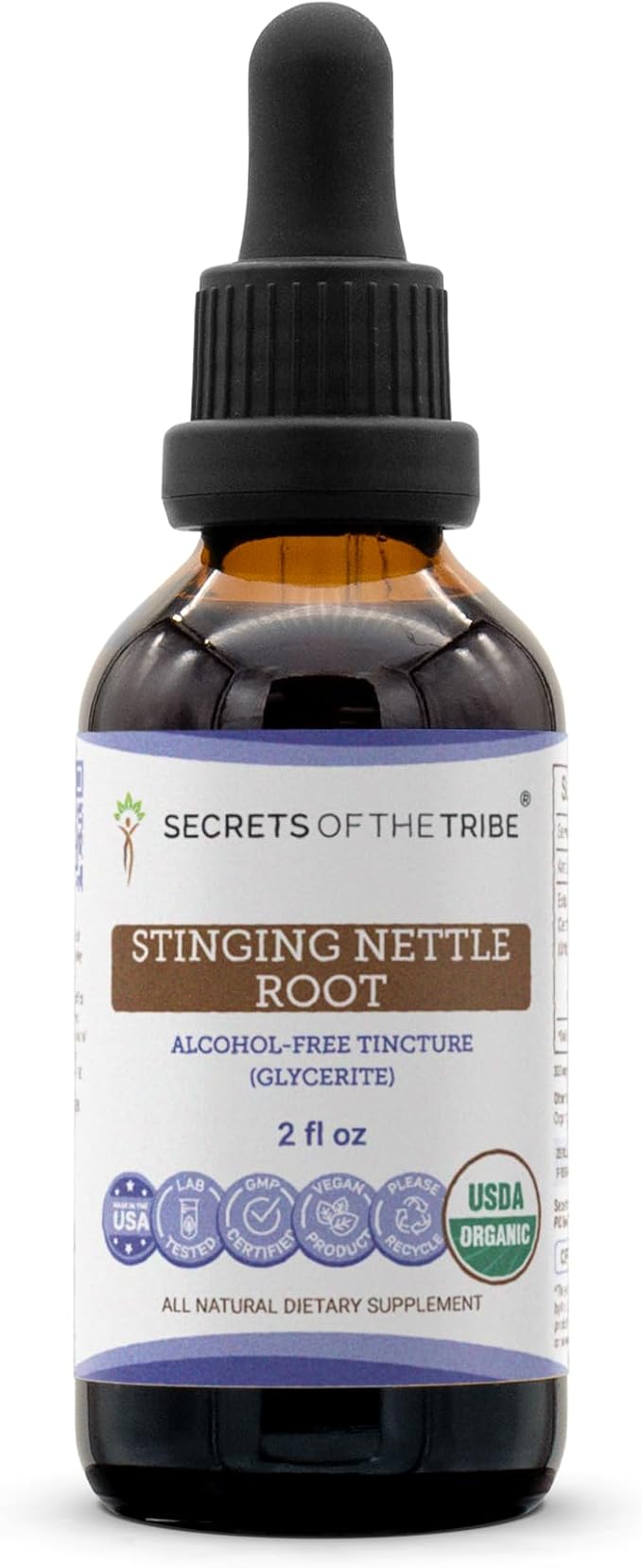 Stinging Nettle Root USDA Organic | Alcohol-FREE Extract, High-Potency Herbal Drops, Respiratory System | Made from 100% Certified Organic Stinging Nettle (Urtica Dioica) Dried Root 2 oz