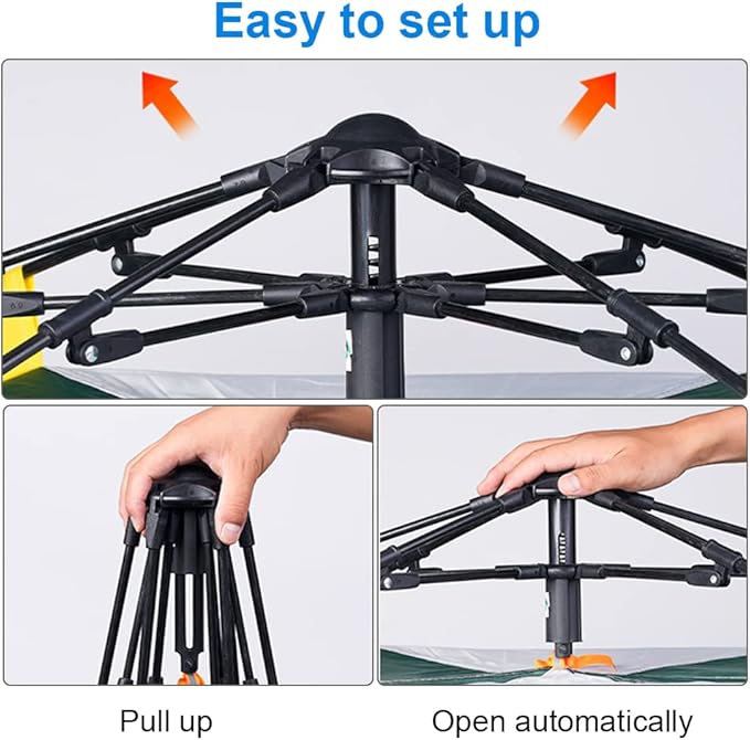 axGear Camping Tent Waterproof Windproof Dome Hiking Tent 2 to 4 People Family