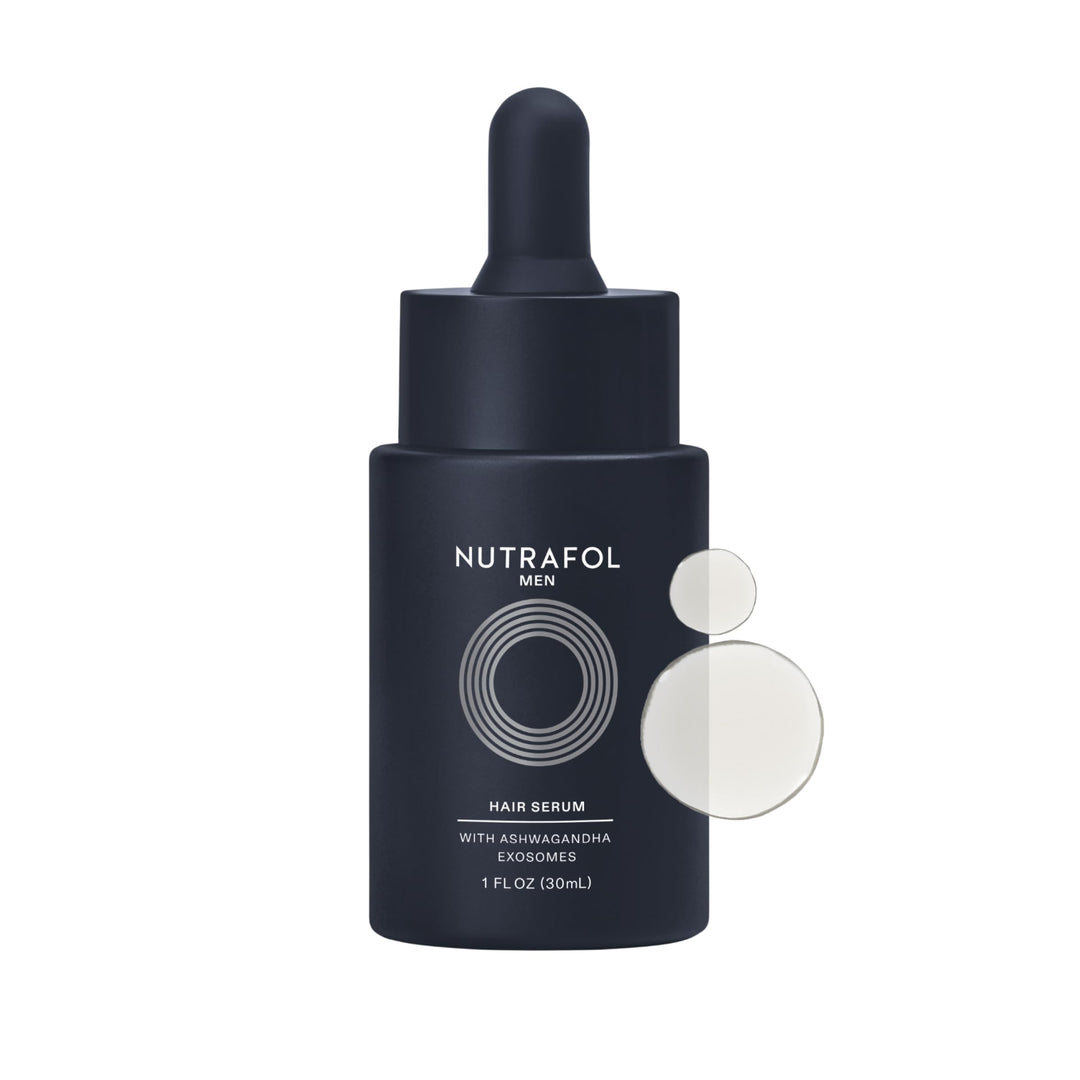 Nutrafol Men's Hair Serum, Clinically Tested to Support Visibly Thicker Hair and Scalp Coverage, Lightweight and Non-Greasy, for Daily Use - 30mL, 1 Bottle