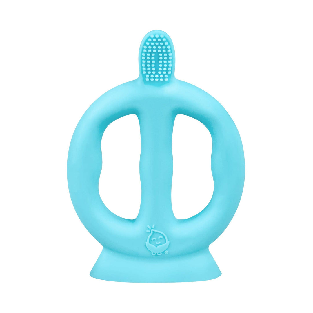 green sprouts Learning Toothbrush Made from Silicone | Toddler Training Toothbrush to Learn Brushing Skills |100% Food-Grade LFGB Silicone Without BPA, BPS, BPF | Sterilizer Safe, Aqua