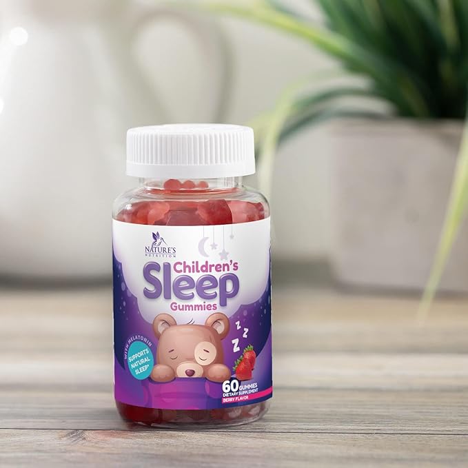 Kids Sleep Gummies 2mg - Children's Sleep Gummy with Melatonin, Non-Habit Forming, Works with Natural Sleep Cycle, Supports Peaceful, Restful Sleep, Calm & Drug-Free, Natural Berry Flavor, 60 Gummies