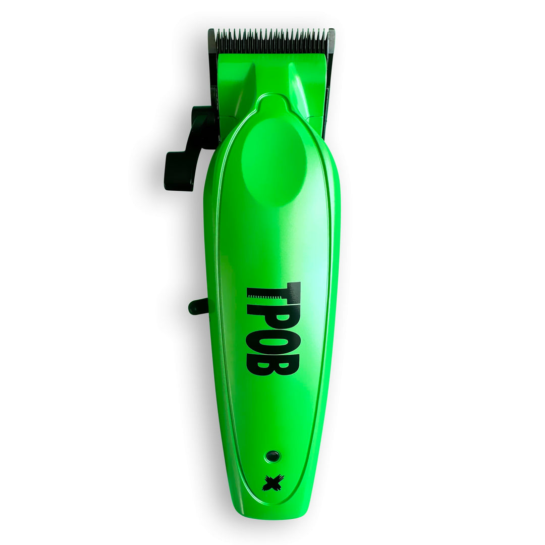 TPOB X Digital Brushless 6800rpm Metal Professional Hair Clippers for Men, XO Combination Fade/Taper Blade Cordless Rechargeable Clippers (X Clipper Green)