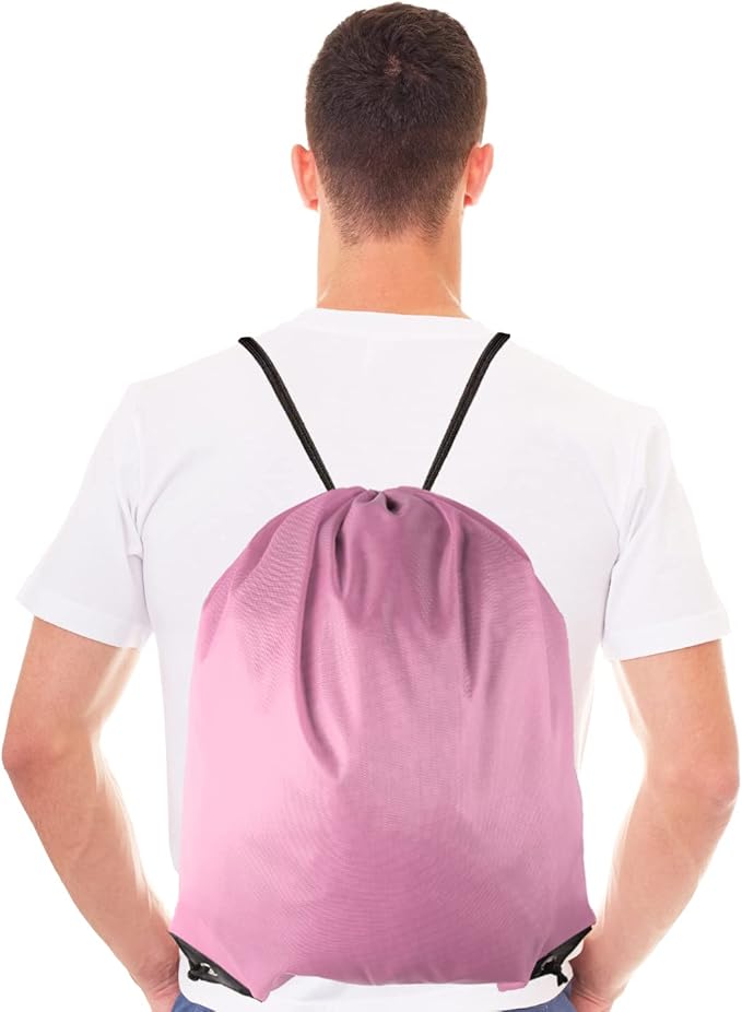 GoodtoU Drawstring Bags Bulk 48 Pcs Drawstring Backpack Gym Drawstring Bags Pink String Backpack for Women