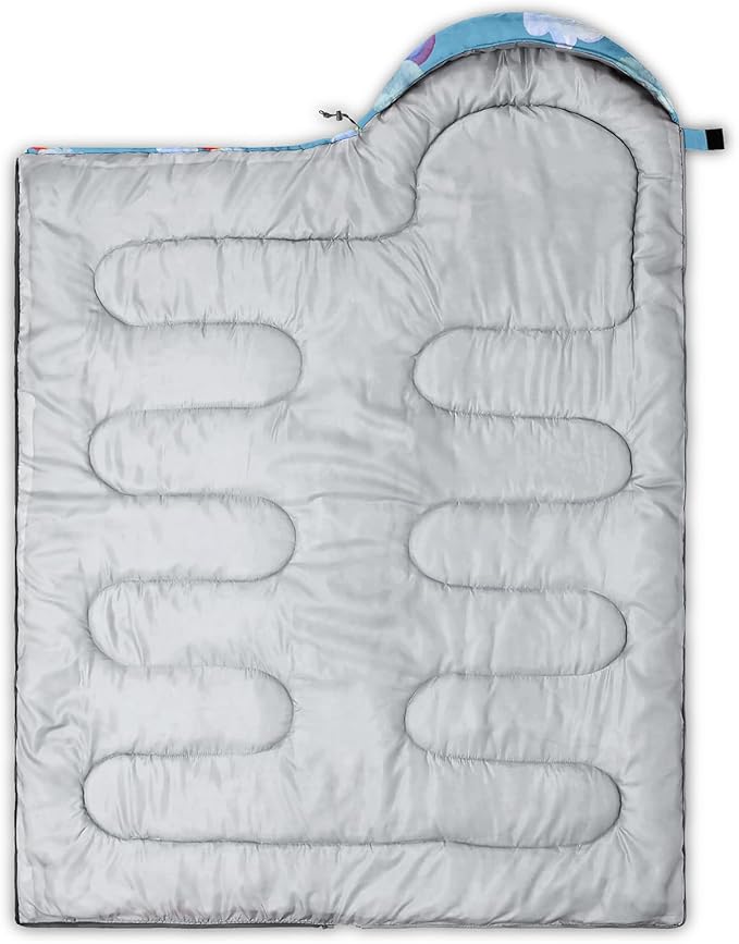 AILONEN Cartoon Fox Camping Sleeping Bag for Boys Girls Adults,Lightweight & Waterproof,3 Season Warm & Cold Weather,Portable,Kawaii Fox Printed Sleeping Bag,Traveling,Camping,Hiking