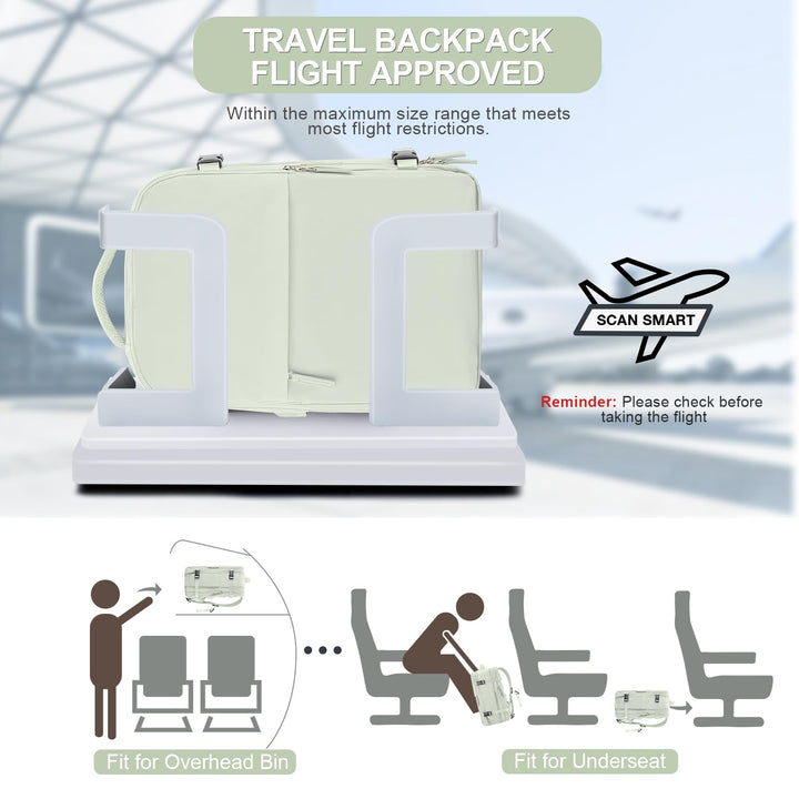 Expandable Backpack For Traveling On Airplane Travel Backpack For Women Men Airline Approved Carry On Bags For Airplanes Gym Bag With Shoe Compartment Waterproof Hiking Backpack College Travel Bag