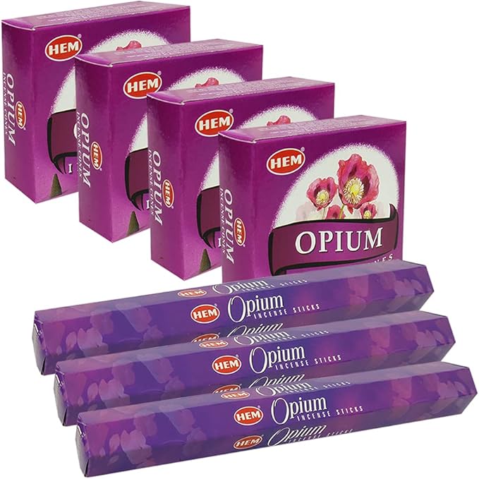 Opium Incense Sticks and Cone Incense Holder Variety Pack Bundle insence insense insienso