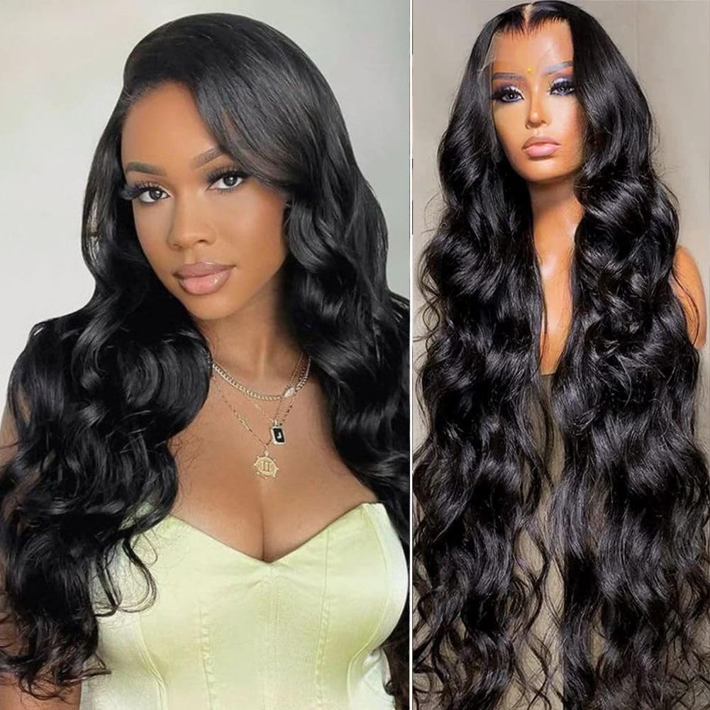 13X6 Lace Front Wigs Human Hair 26 Inch Body Wave 220% Density Pre Plucked 13X6 Hd Lace Frontal Wigs Human Hair Body Wave Gluele