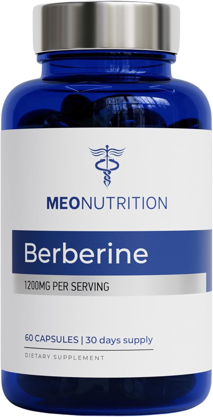 Berberine Supplement 1200mg HCI - 60 Capsules, 3rd Party Lab Tested, Non-GMO, GMP Certified - Supports Metabolic Health & Overall Wellness