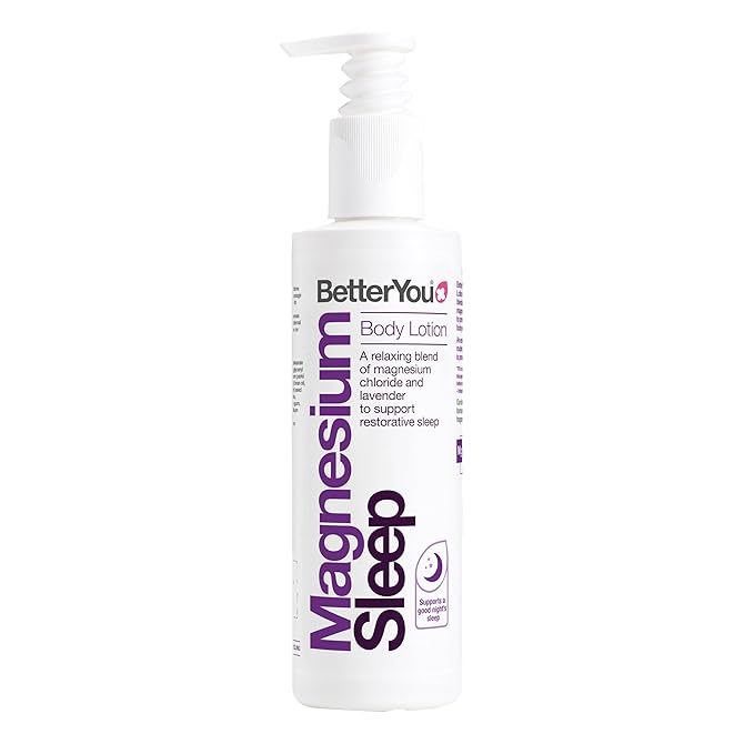BetterYou Magnesium Sleep Body Lotion - Relaxing Body Lotion - Magnesium Body Cream with Lavender and Chamomile Blend - Sore Muscle Relief - 6.08 oz