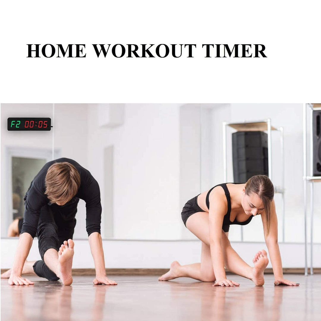 BTBSIGN LED Interval Timer Count Down/Up Clock Stopwatch with Remote for Home Gym Fitness Green