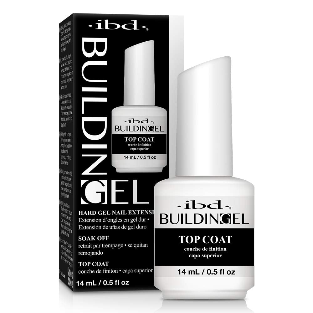 Ibd Building Gel, Hard Gel Nail Extension, Top Coat, 0.5 Oz