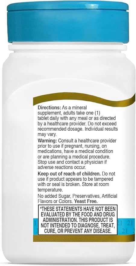 21st Century Chromium Picolinate, 200 mcg, 100 Tablets