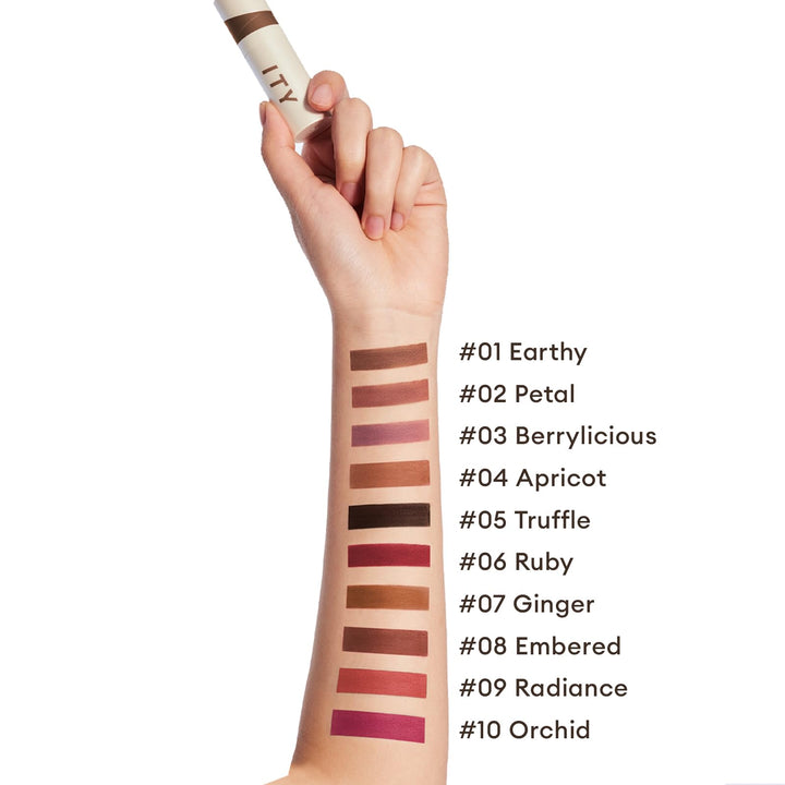 ITY Velvet Matte Finish Lip Stain-Mousse Textured Lip Clay, Nude Shade, Conceals Lip Lines, Rich Pigment Lip Tint Lipsticks, 0.14 oz (4g) in Berrylicious