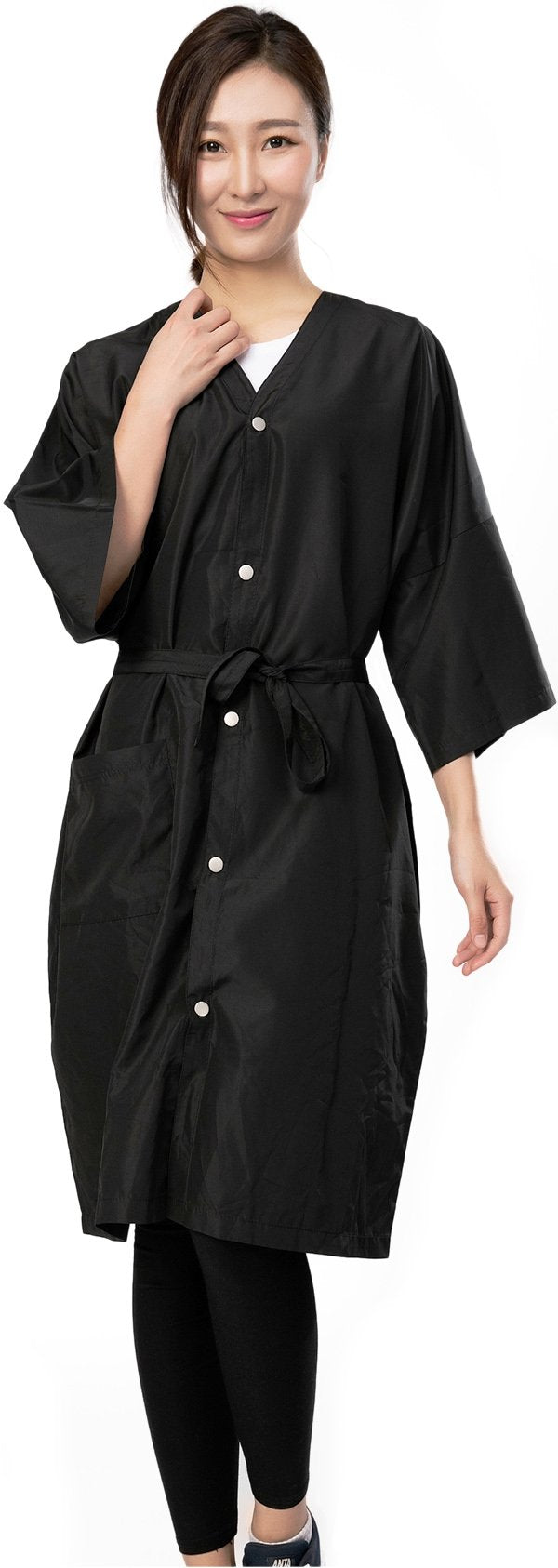 Perfehair Salon Client Gown Robes Cape, Hair Salon Smock For Clients- Kimono Style, 5 Snap Closures