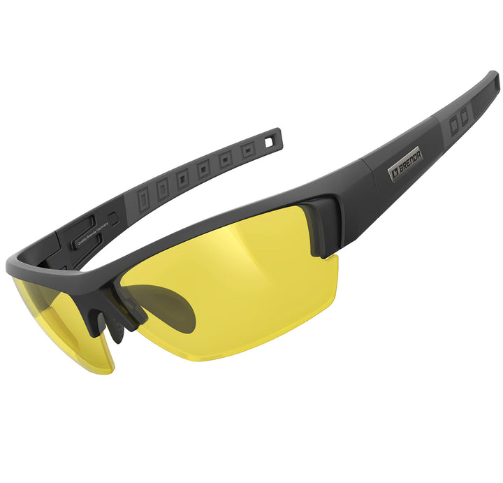 QOOL TIMES Living out your J13 Polarized Night driving yellow glasses for men Women, UV400 Running Cycling Full Pack Case Pouch and Strap