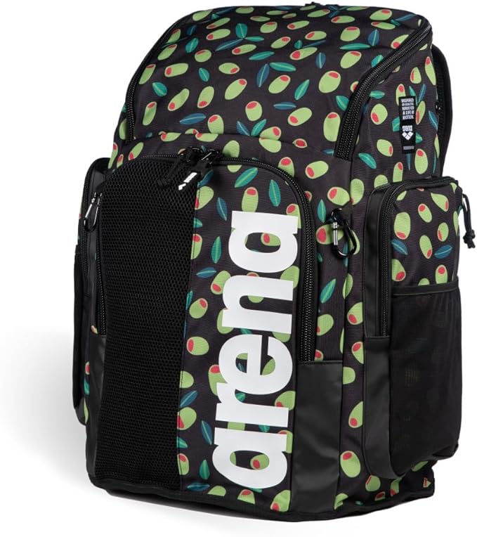 ARENA Spiky III Backpack 45 Swimming Athlete Sports Gym Rucksack Large Training Gear Equipment Swim Bag for Men and Women, 45 Liters, Olives