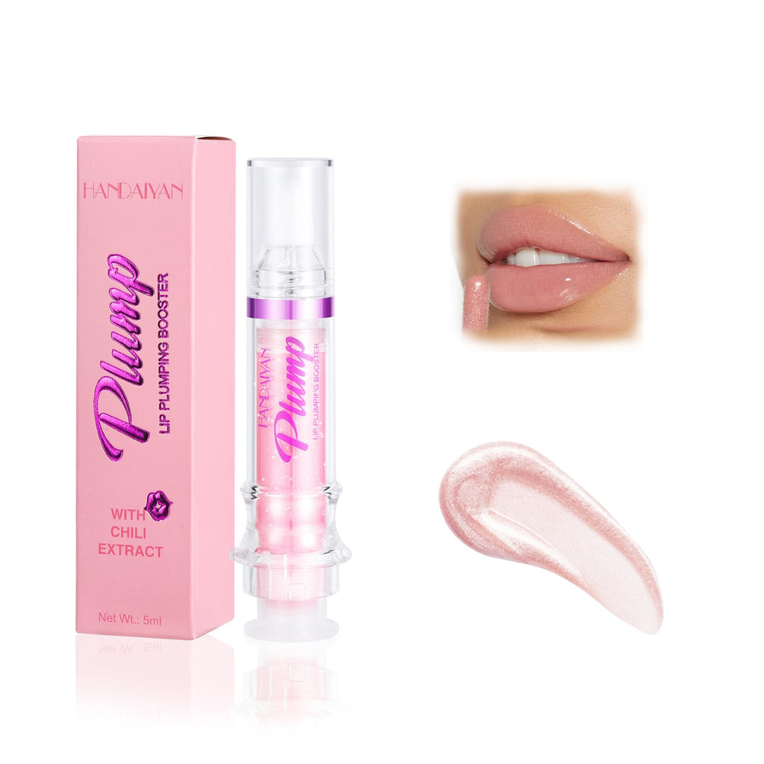 Liayozl Lip Plumper Gloss, Plumping Lip Oil with Chili Extract, Spicy Lip Plumper for Women Girls, Fuller Lips Instantly, Moisturizing, High-Shine and Moisturizing (02#)