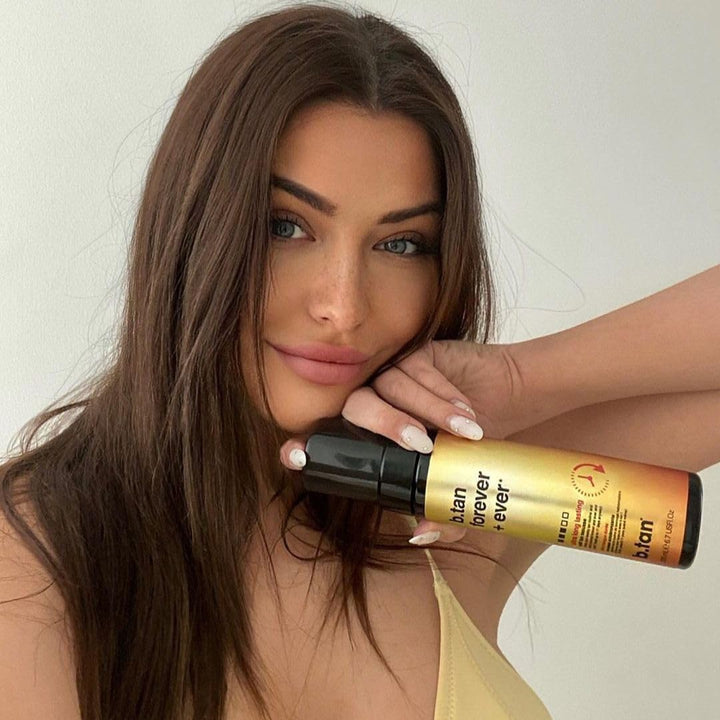 b.tan Ultra Long-Lasting Self Tanner Mousse | Vegan Dark Bronze Glow - 1 Hour Express