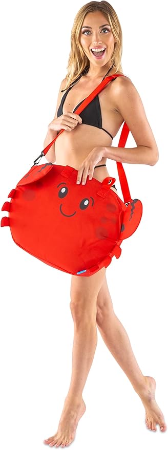BigMouth Inc Large Insulated Cooler Bag, Reusable Travel Bag with Adustable Straps, Cute Collapsible Food Tote for Picnic Pool Beach