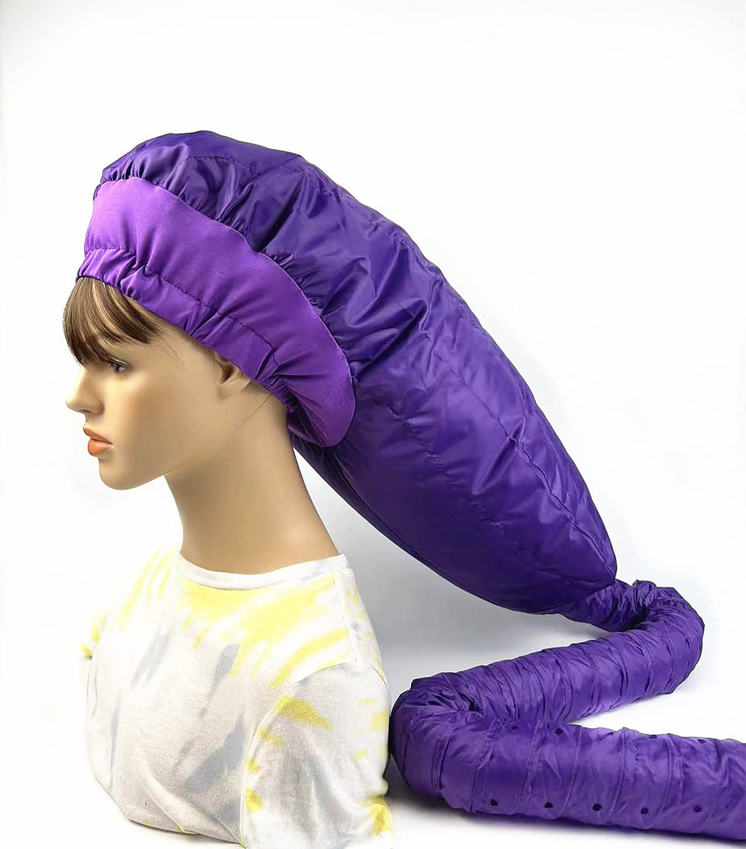 Upgraded Hair Drying Bonnet - Extra Large Long Tube Cap, Hooded Fast Drying, Fits All Head Sizes for Hair Styling