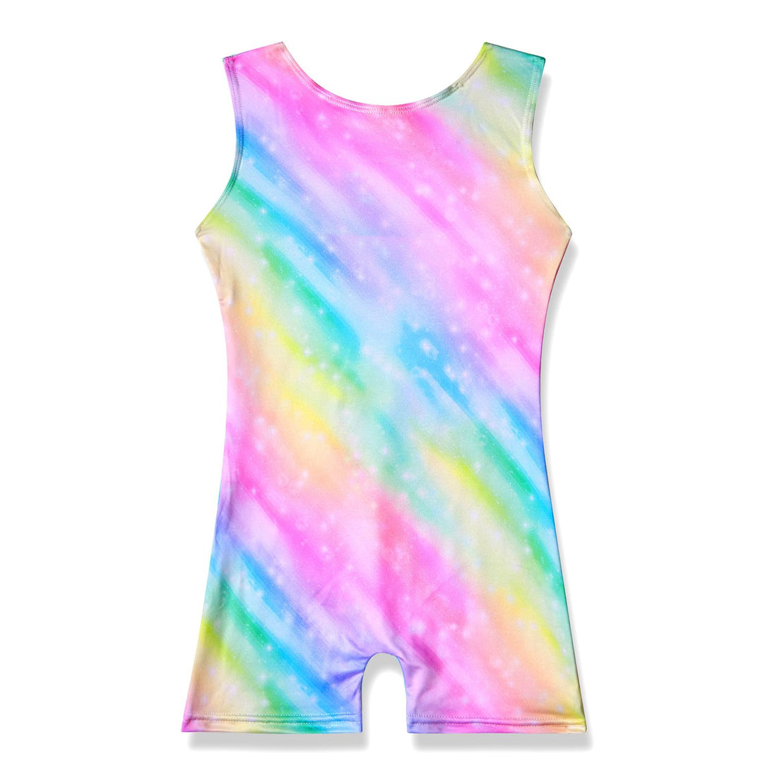 MYQFF Leotards for Girls Gymnastics Dance Tumbling Unitards Biketards Rainbow 2t 3t