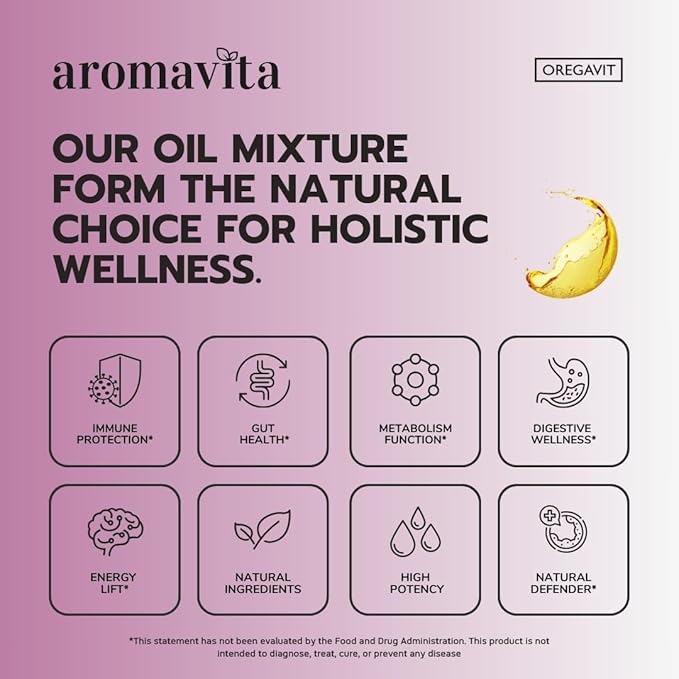 ImunShield Wild Oregano Oil Organic Liquid Drops - Hand-Picked Oregano with 86-90% Carvacrol for Immune and Digestive Support - Vegan, Non-GMO, Gluten-Free, 1 fl. oz./ 30ml