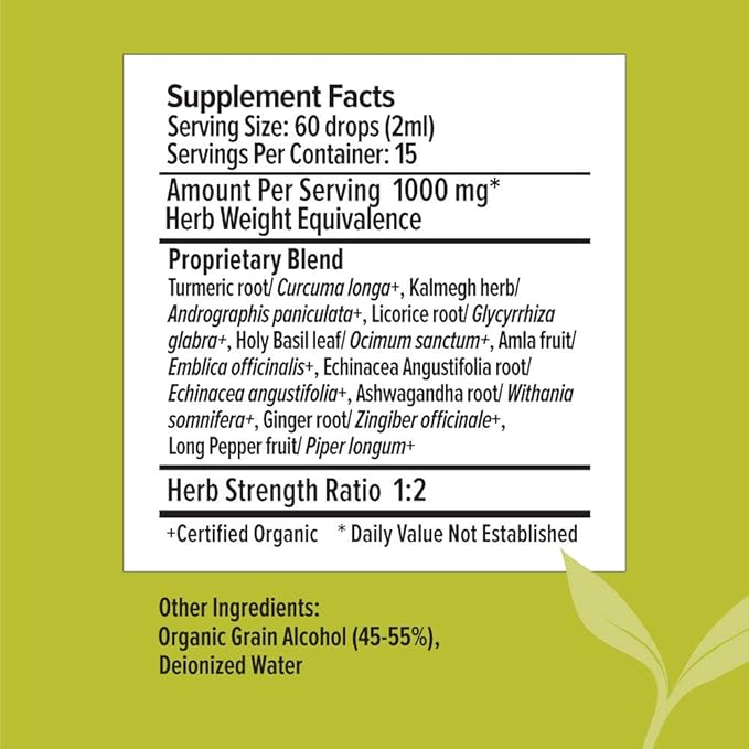 Banyan Botanicals Immune™ Strong Liquid Extract - Supports a Healthy Immune System* - Sustainably Sourced, Certified Organic, Fairly Traded