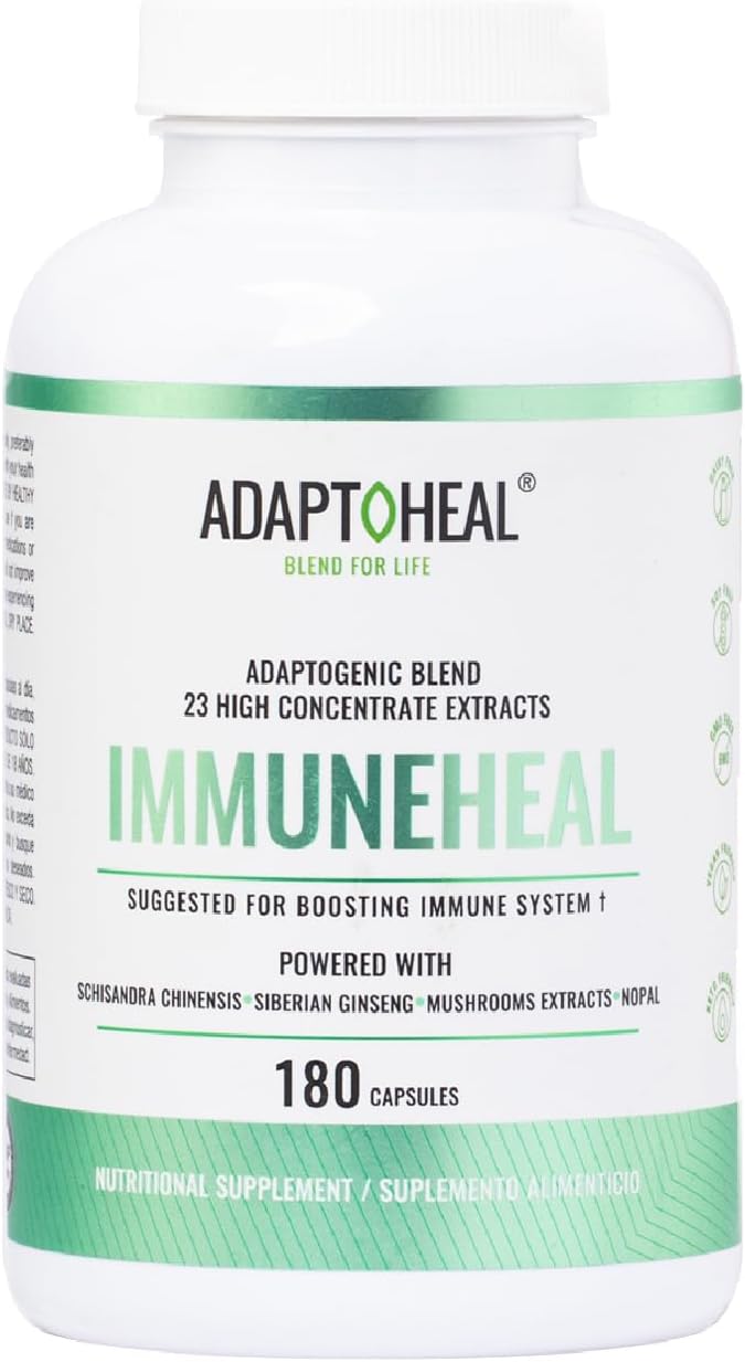Immuneheal + Immodulator – Adaptogen Blend (180 Capsules ea.)
