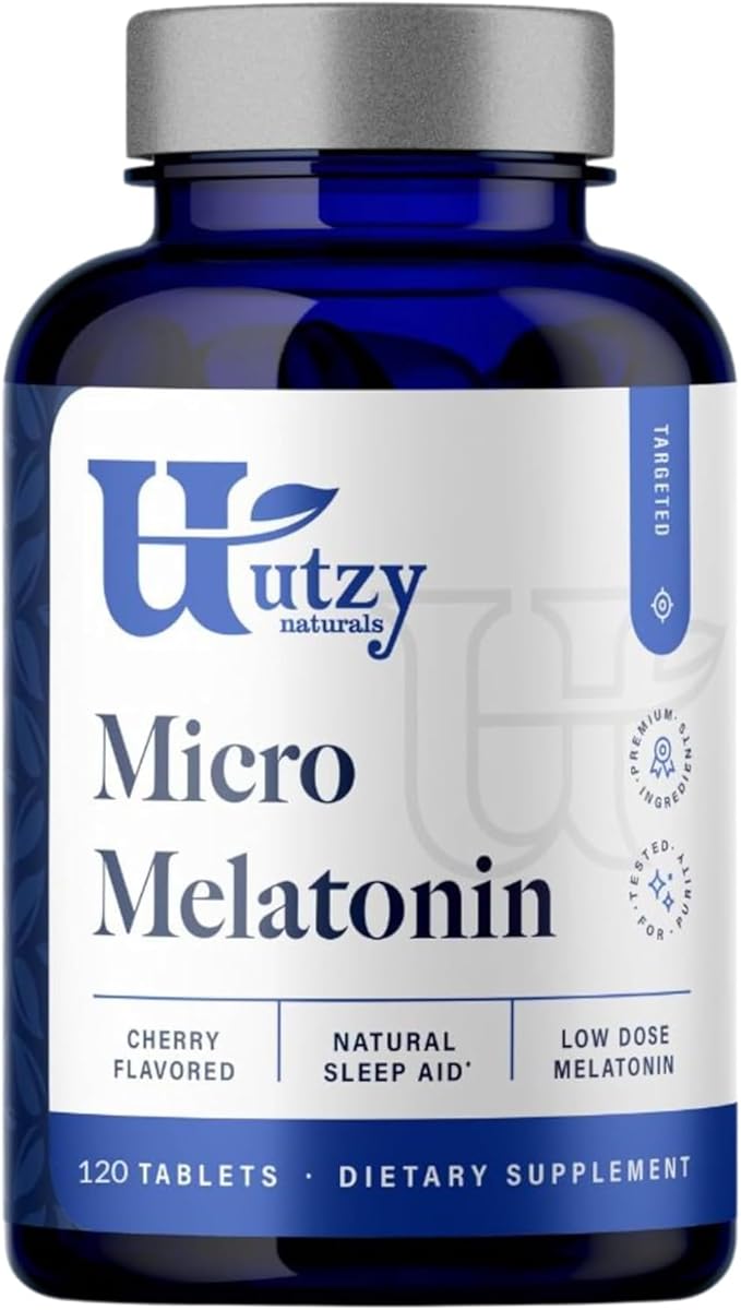 Micro Melatonin | Low Dose Melatonin 250mcg | with Natural Cherry | Safe for Kids | Made in The USA | 120 Tablets