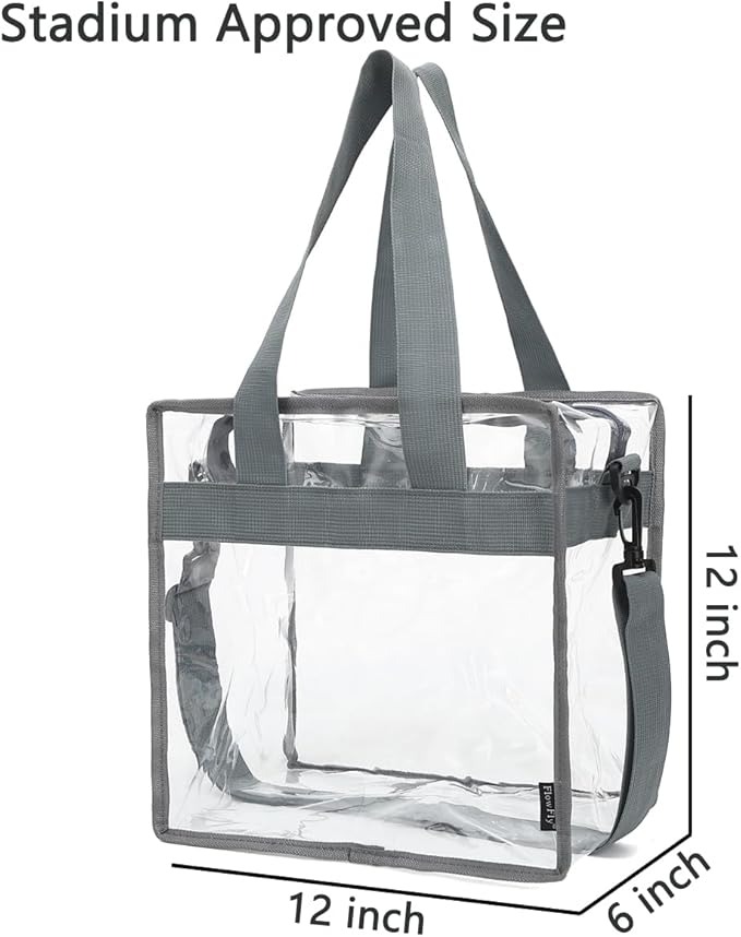 FlowFly Lunch Bag Tote Bag Lunch Organizer Lunch Holder Insulated Lunch Cooler Bag for Women/Men, Clear#Grey, Large