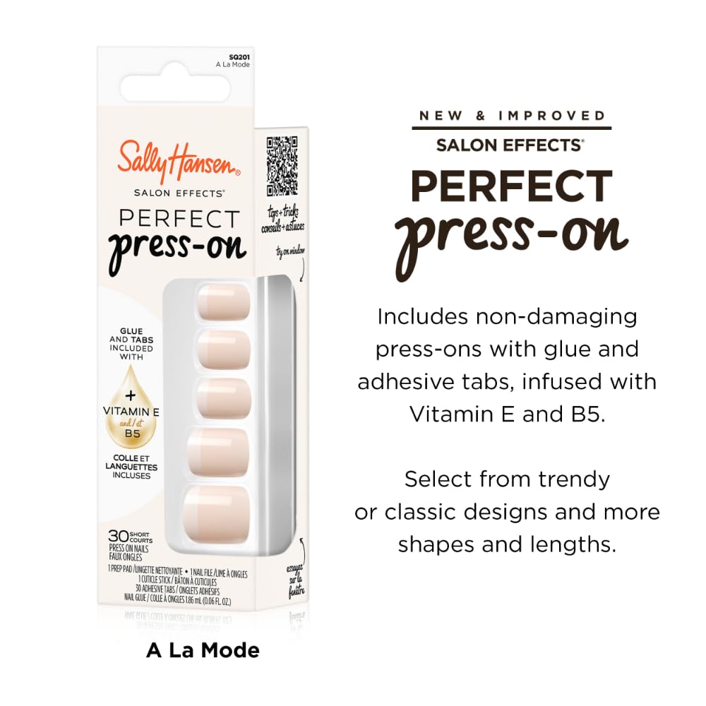 Sally Hansen Instant Cuticle Remover | A La Mode Press-On Nails – 30 Designs