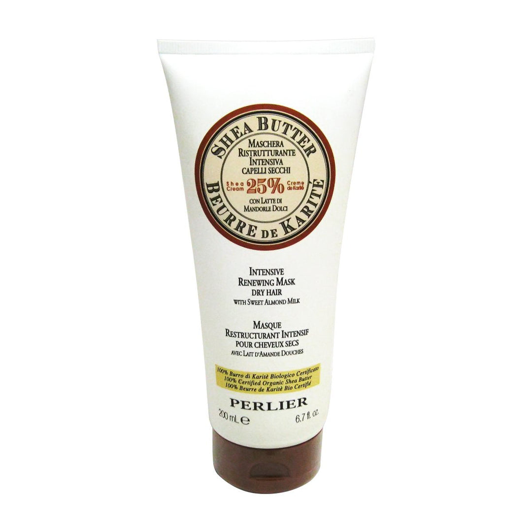 Perlier Shea Butter Intensive Renewing Mask For Dry Hair With Sweet Almond Milk 6.7Oz Women