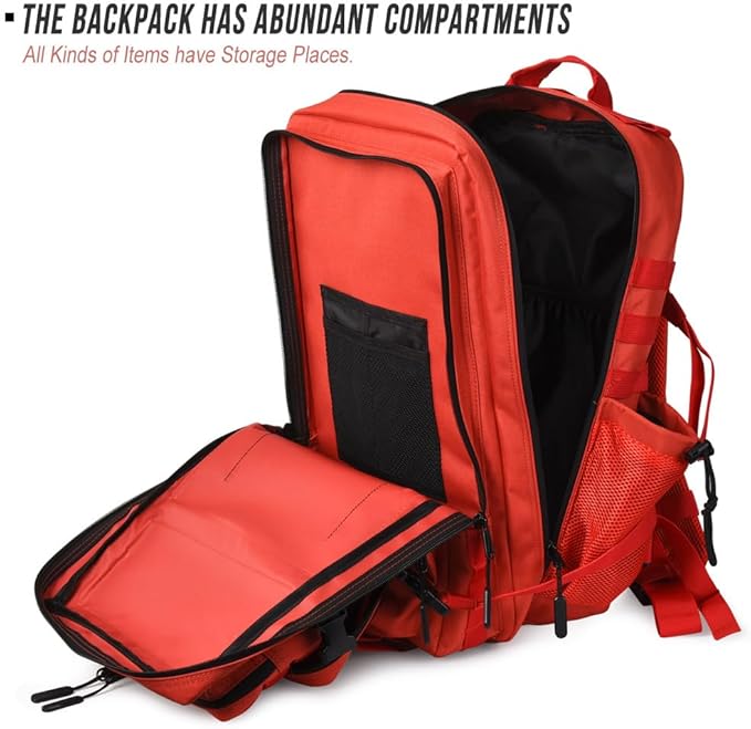 Military Tactical Backpack 45L Large Tactical Backpack for Men, Hiking Rucksack With Bottle Holder