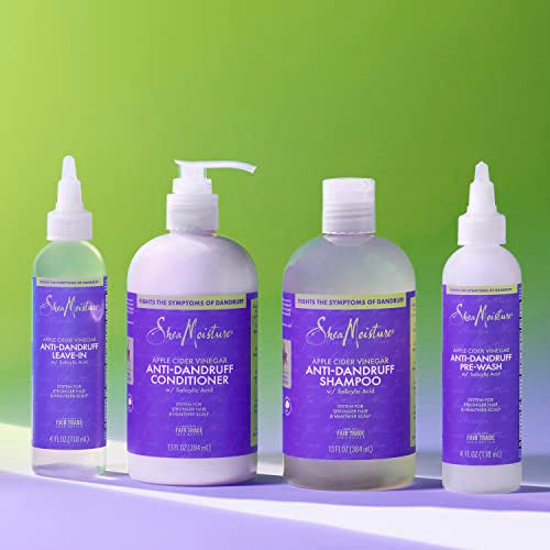 SheaMoisture Hair Care System Anti-Dandruff Pre-Wash For Stronger Hair & Healthier Scalp Formulated With Apple Cider Vinegar Fair Trade Shea Butter For Soft, Smooth Hair 4oz