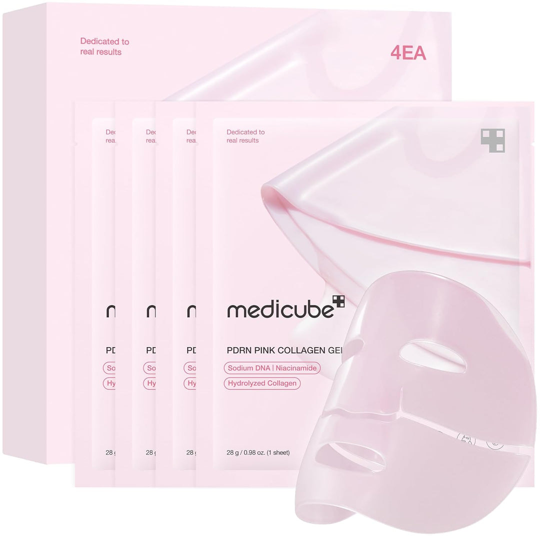 Medicube Salmon DNA PDRN Collagen Jelly Mask | Hydrating Overnight Gel for Glass Skin – 28g, 4 Pack