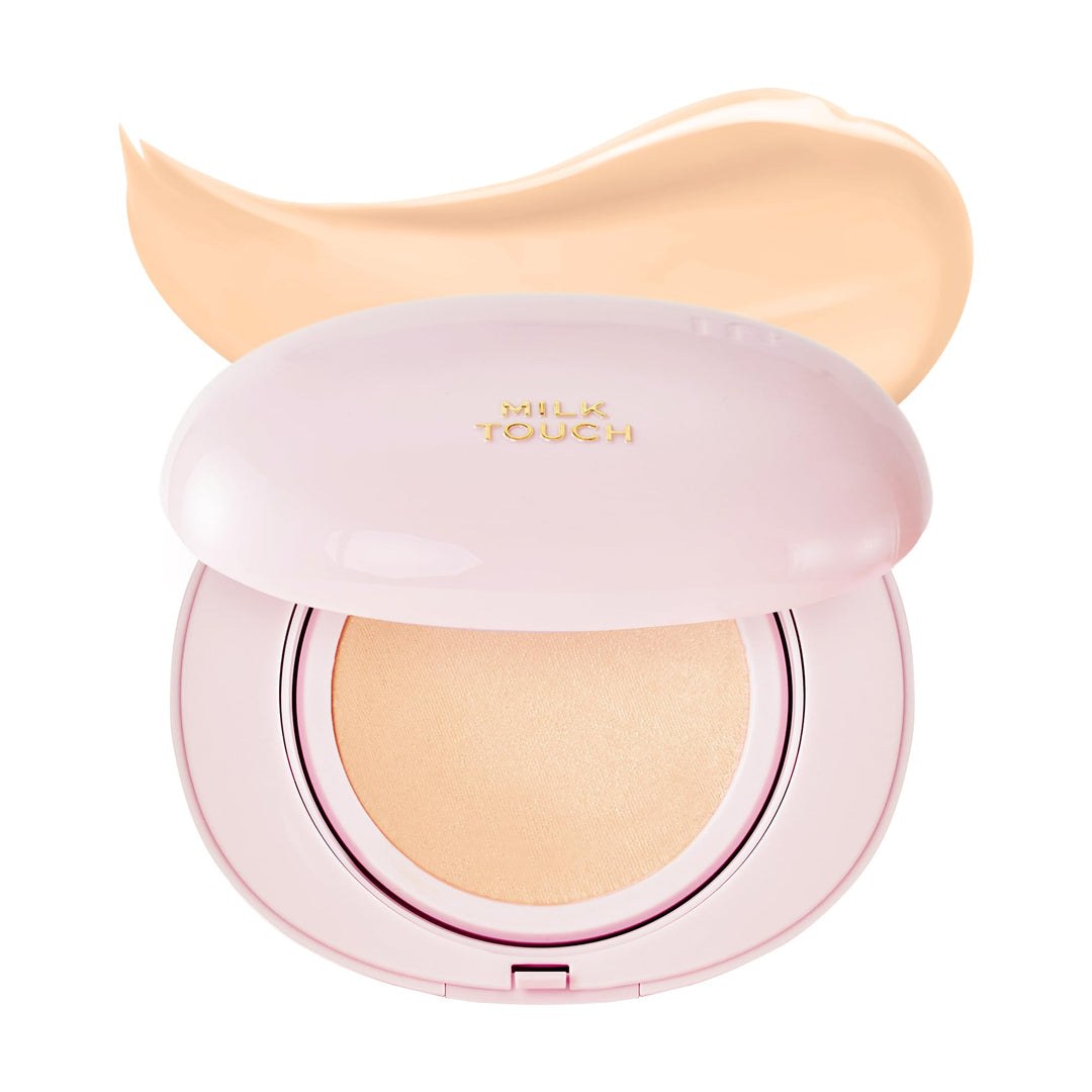 milktouch Cushion Foundation, 24H Flawless Skin, Radiant Shine, No Oxidation, Long-Lasting, Non-Creasing, 60% Hydrating Skincare Infused Korean Foundation, Valentines Gifts (19W Warm Ivory)