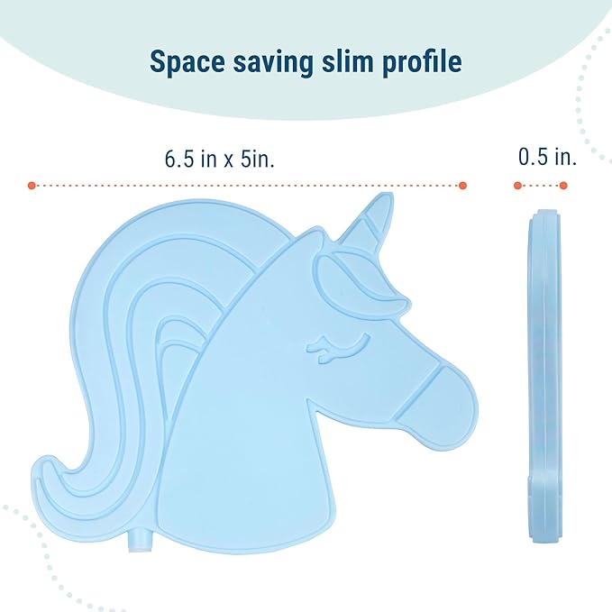 Wildkin Kids Ice Packs (4 Packs) for Boys & Girls, Perfect for Daycare & Preschool Slim & Reusable Ice Packs, Keep Lunches Fresh & Cool for School & Travel, Portable Ice Packs for Kids (Unicorn)