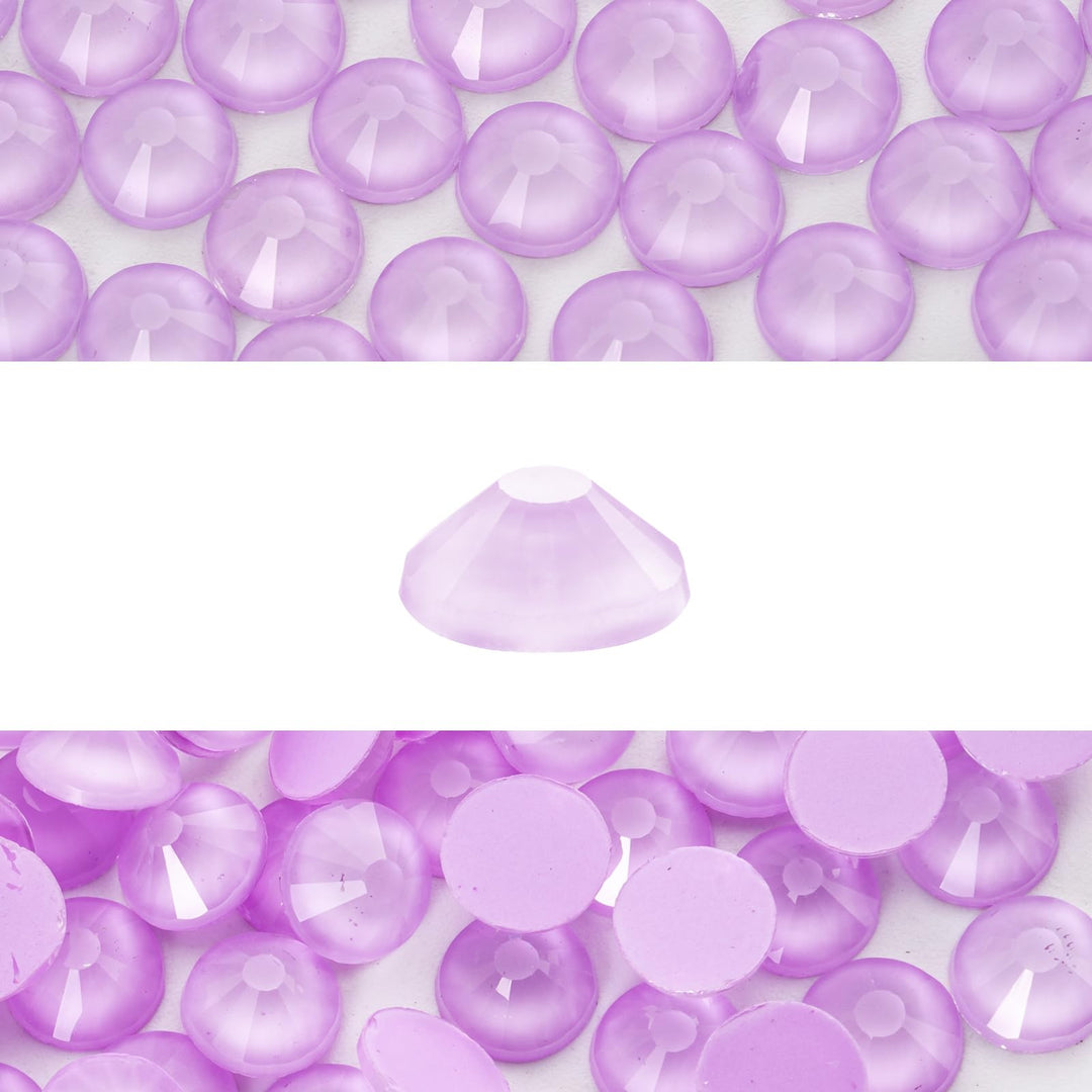 Novani 3000 Pieces Flatback Rhinestones Glass Round Gems Mocha Lt.Purple Crystals for Nail Art DIY Crafts Clothes Shoes,SS6,1.9-2.0mm