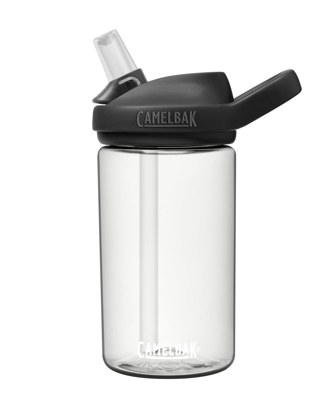 CamelBak eddy+ 14oz Kids Water Bottle with Tritan Renew – Straw Top, Leak-Proof When Closed, Clear