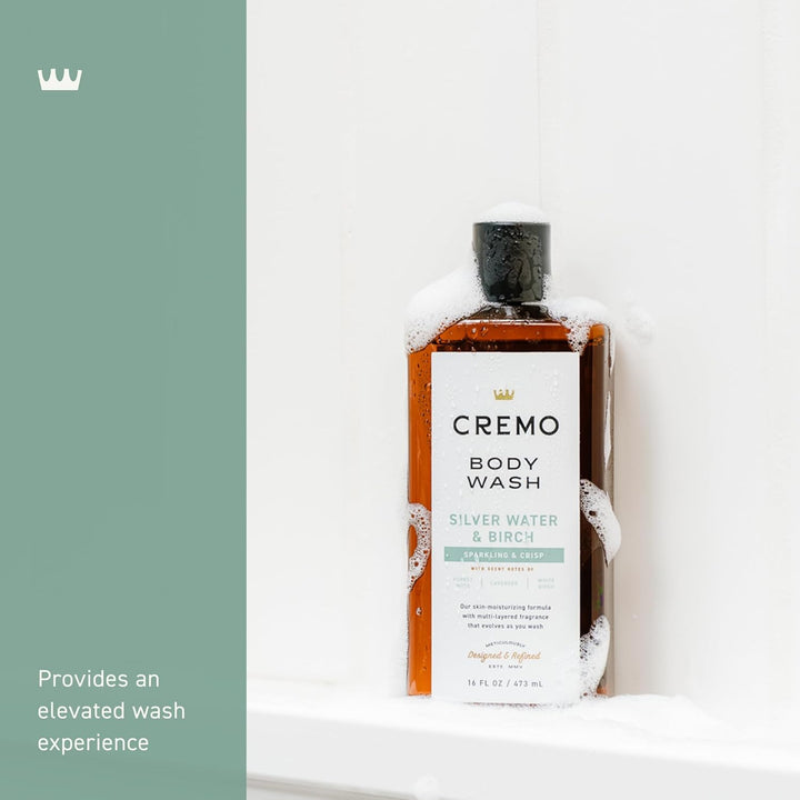 Revitalizing Cremo Body Wash for Men | Glacier-Fed & White Birch | 16 Fl Oz