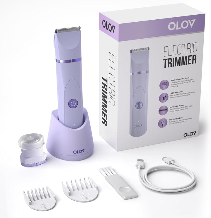Electric Body Hair Trimmer | Waterproof Groomer for Men & Women | USB Rechargeable