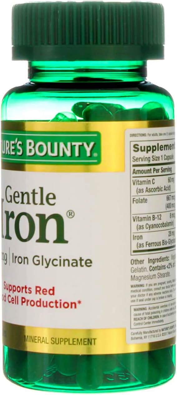 Nature's Bounty Gentle Iron - 28 mg - 90 Capsules