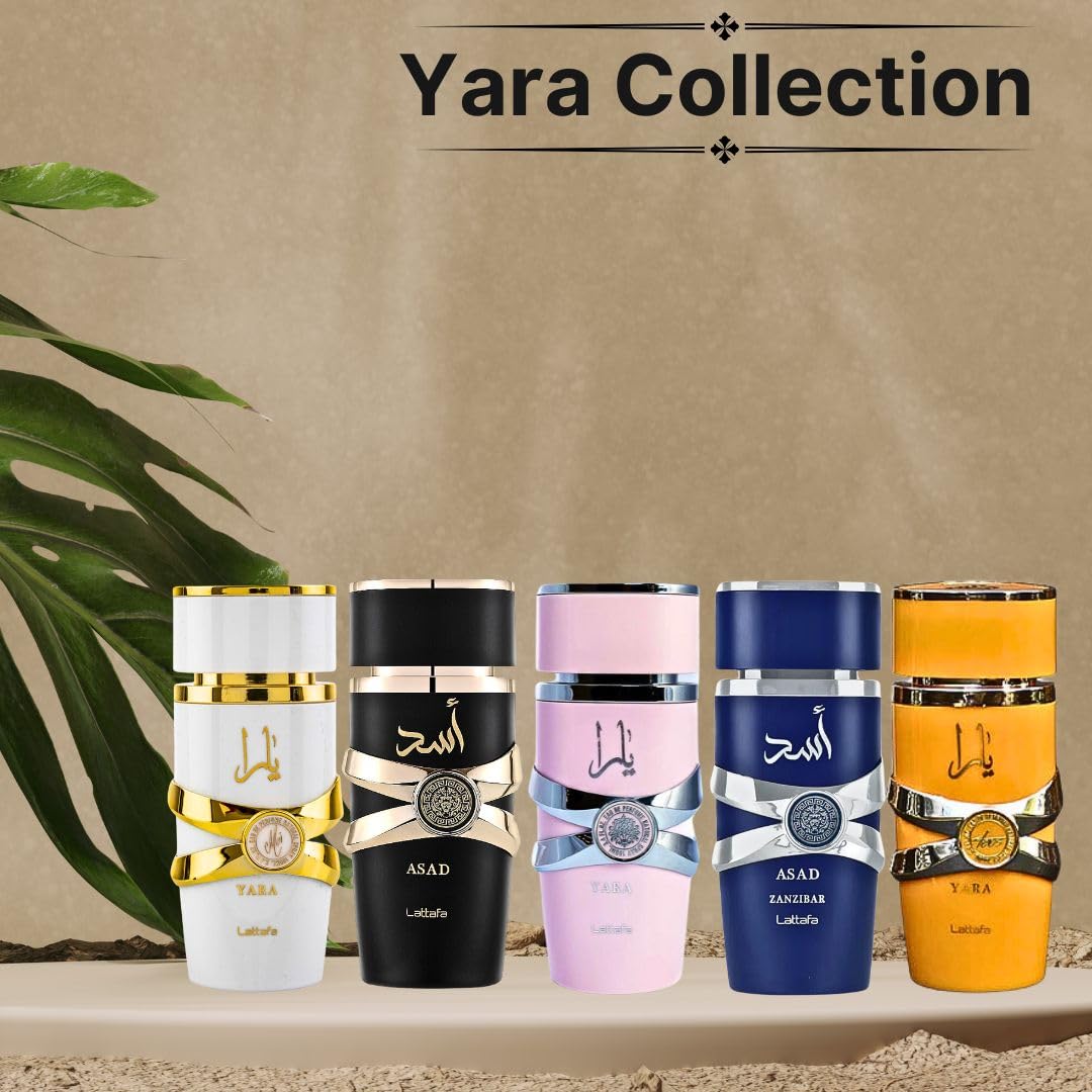 Lattafa Yara 5th Anniversary Eau de Parfum Gift Set | Floral & Fruity | 2 x 3.4 Oz