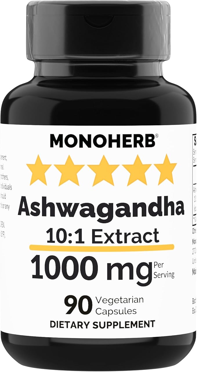 Ashwagandha Extract 1000 mg - 90 Vegetarian Capsules