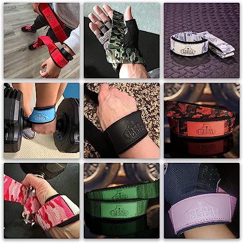 Bear Grips Lifting Straps Gym, Wrist Straps for Weightlifting, Gym Straps, Weightlifting Straps, Deadlift Straps, Weight Lifting Straps for Men, Weight Straps Lifting Women, 2 Lifting Strap | Blue