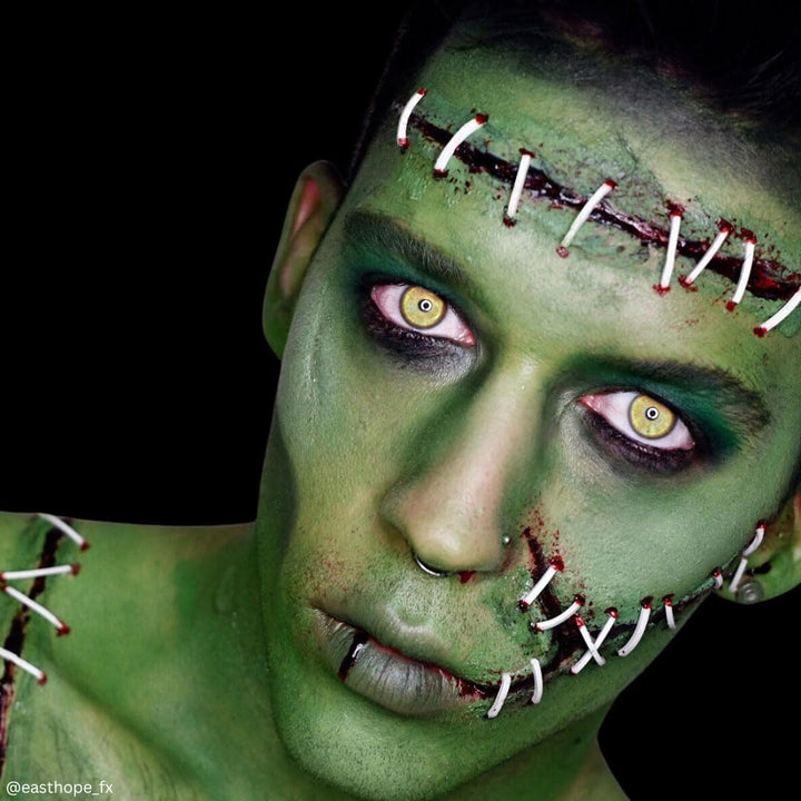 Mehron Makeup Tri-Color Character Makeup Palette | Halloween, Special Effects and Theater Cream FX Palette | Face Paint .7 oz (20 g) (Monster)