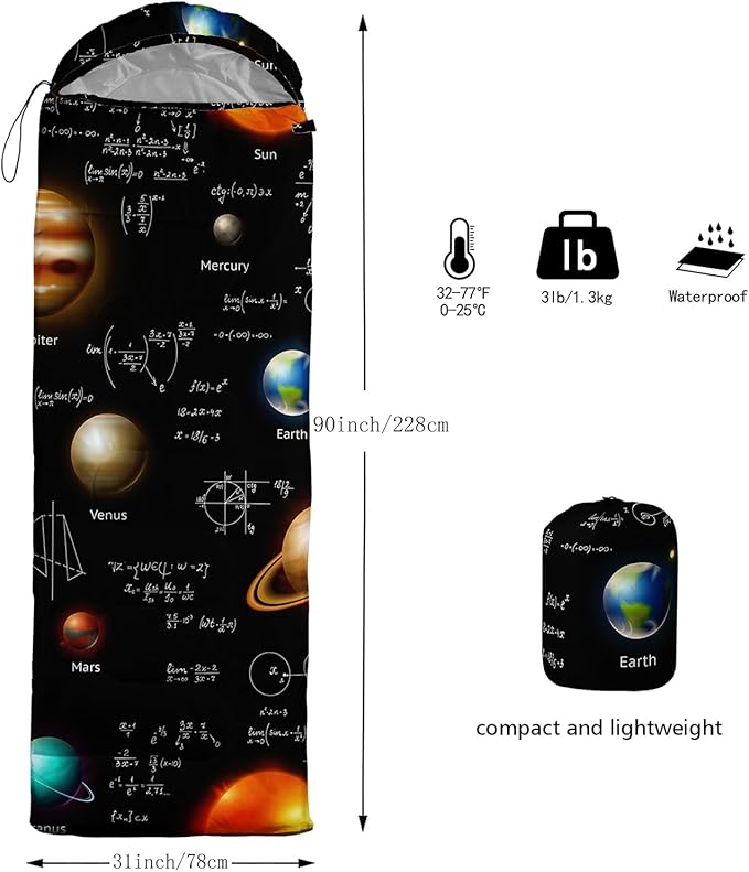 AILONEN Kids Floral Cat Camping Sleeping Bags,Lightweight & Waterproof,3 Season Warm & Cool Weather,Kawaii Kitten Sleeping Bags for Girls Adults,Travelling,Outdoors